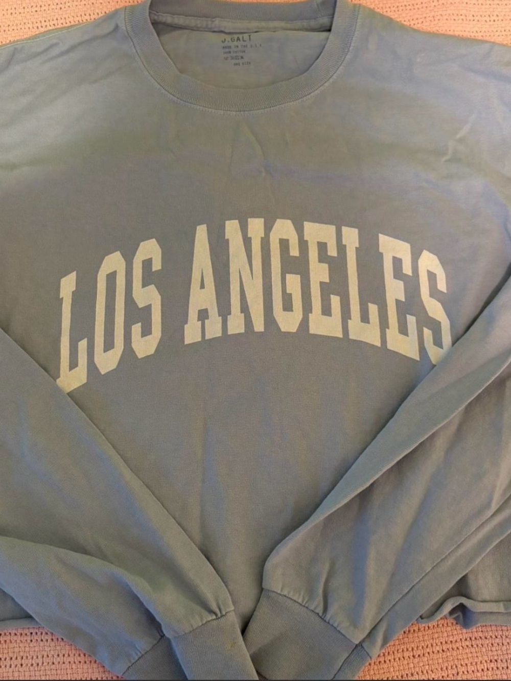 Brandy Melville ‘Los Angeles' Blue Crewneck Long Sleeve